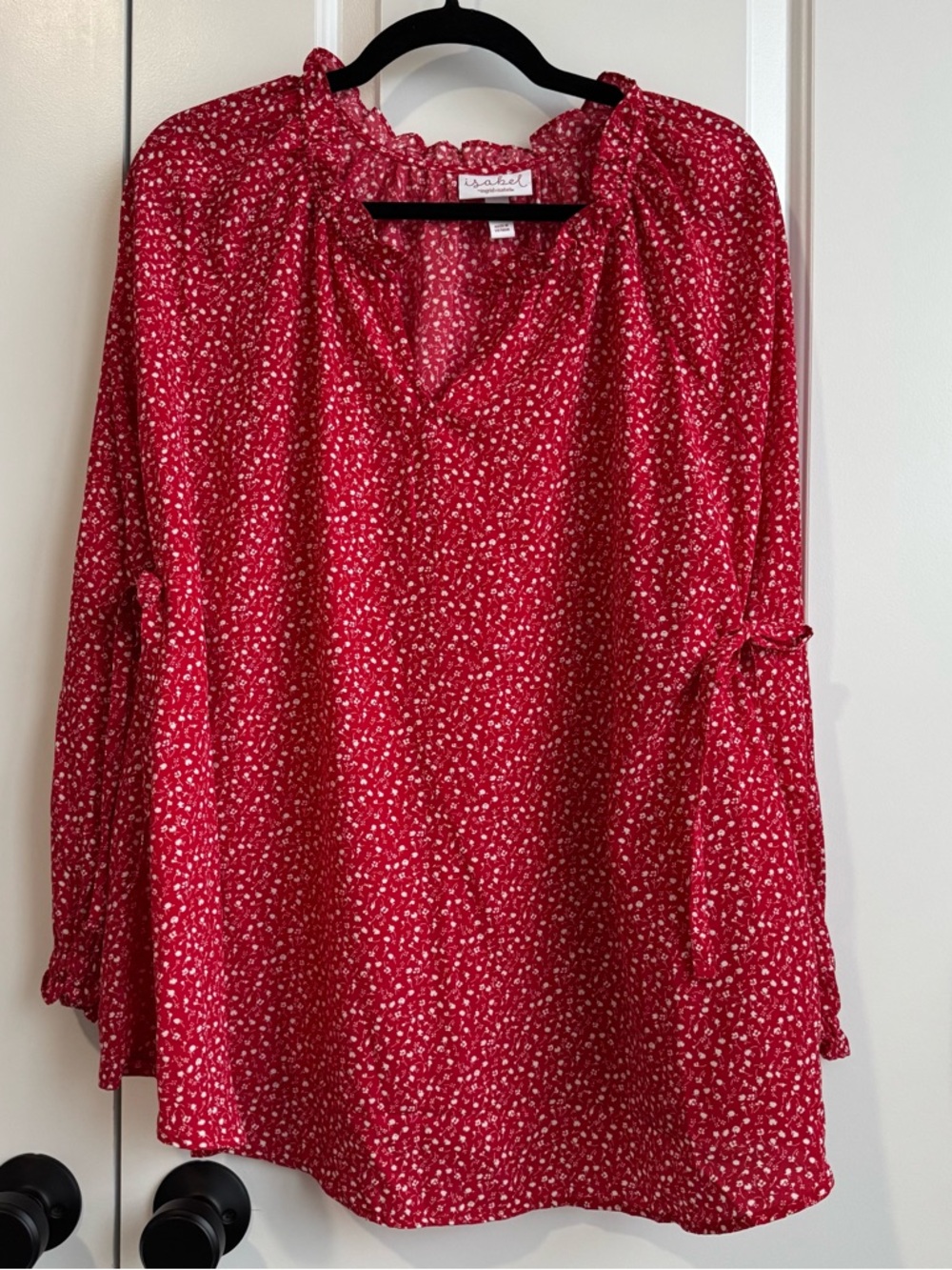 Isabel by Ingrid & Isabel Red Floral Maternity Blouse
